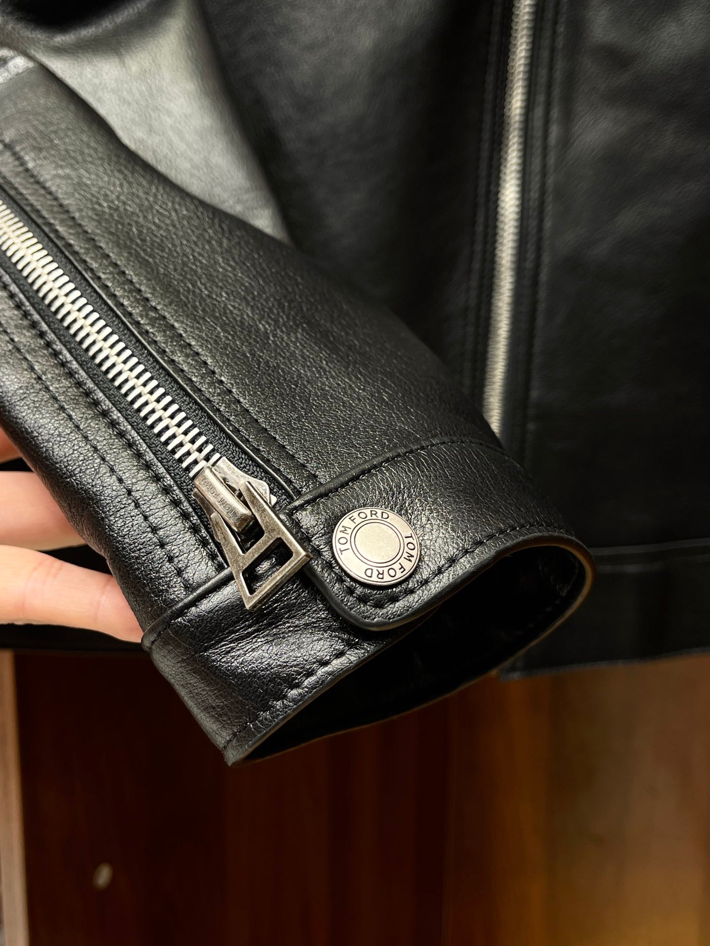 TF 23 cow leather men's casual jacket